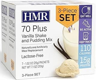 HMR 70 Plus Chocolate Shake & Pudding Mix | Meal Replacement Powder | Lactose-Free | 15g Protein | Easy to Make | Low Calo...