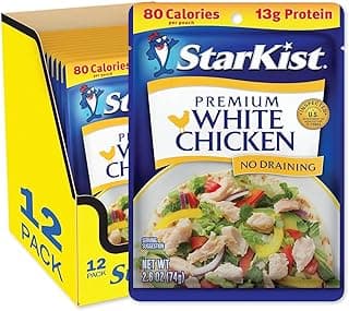 StarKist chicken pouch listed by 180cal as a single-serve high protein snack under 180 calories