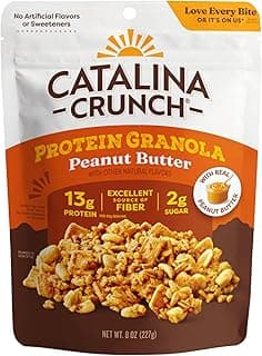 Catalina Crunch Protein Granola - Low Sugar Breakfast Cereal with 13g of Protein - Gluten Free, Keto Friendly - Peanut But...