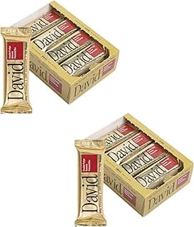 David Protein Bar, Fudge Brownie, 24 Protein Bars | 28g of Protein | 150 Calories | 0g of Sugar - High Protein, Low Carb, ...