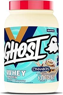 Sponsored Ad - GHOST Whey Protein Powder, Cinnabon - 2LB, 25G of Protein - Cinnamon Roll Flavored Isolate, Concentrate & H...