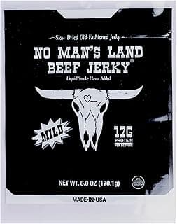 Sponsored Ad - No Mans Land High Protein Beef Jerky | 17G Protein, Low Carb, Low Calorie Beef Snack | Slow-Dried, Smoked &...