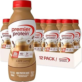 Premier Protein Shake, Café Latte, 30g Protein, No Added Sugar, 24 Vitamins & Minerals to Support Immune Health, 11.5 fl o...