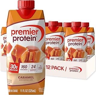 Premier Protein Shake, Caramel, 30g Protein, No Added Sugar, 24 Vitamins & Minerals to Support Immune Health, 11 fl oz, 12...