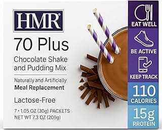 HMR 70 Plus Shake & Pudding Mix | Meal Replacement Powder | Lactose-Free | 15g Protein | Easy to Make | Low Calorie (7.35 ...