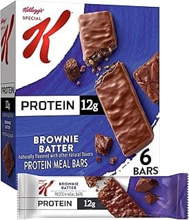 Special K Protein Meal Bars, 12g Protein, Meal Replacement, Brownie Batter, 9.5oz Box (6 Bars)