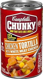 Campbell's Chunky Soup, Chicken Tortilla Soup with Grilled White Meat Chicken, 18.6 Oz Can