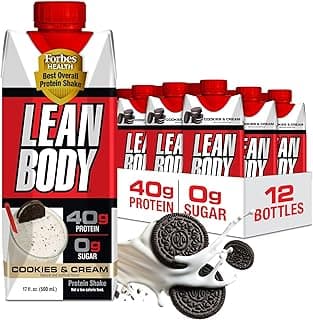 Labrada Lean Body Ready-to-Drink Cookies and Cream Protein Shake, 40g Protein, Whey Blend , 0 Sugar, Gluten No, 22 Vitamin...