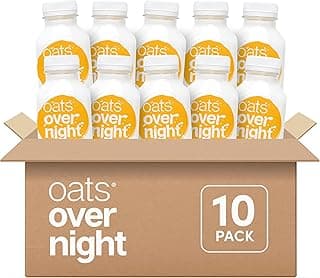 Oats Overnight Maple Brown Sugar Overnight Oats, High Protein Oatmeal Shake (15g Protein) – Just Add Water Breakfast, Glut...