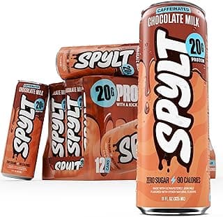 Spylt High Protein Chocolate Milk with 60mg Caffeine & 20g Protein - 90 Calories, Ready to Drink, Sugar Free, Lactose Free Milk...