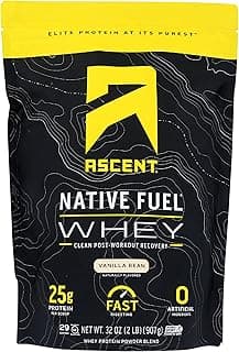 Ascent Native Fuel Vanilla Bean Whey Protein Powder Blend Vanilla Bean - 2 lbs Pack of 1