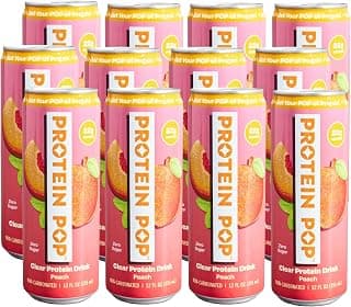 Protein Pop - Ready to Drink Clear Protein Shakes | 22g of Protein - Whey Protein Isolate Non-Carbonated - Zero Sugar (Pea...
