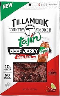 Tillamook Country Smoker Tajin Style Chili Lime Beef Jerky, Thin Sliced Meat Sticks, Low Carb, High Protein, Ready to Eat ...