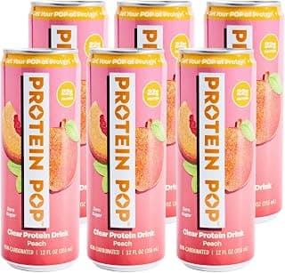 Protein Pop clear protein shakes listed by 180cal as high protein snacks under 150 calories