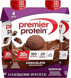 Premier Protein Shake, Chocolate, 30g Protein, No Added Sugar, 24 Vitamins & Minerals to Support Immune Health, 11 fl oz, ...