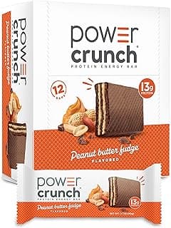 Power Crunch Protein Energy Bar, Peanut Butter Fudge 1.4oz, 12 Count