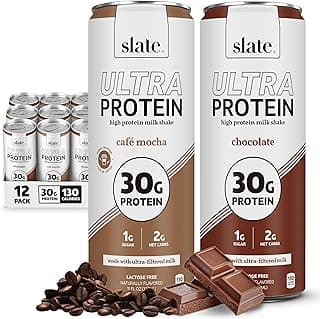 Slate Cafe Mocha ultra protein shake listed by 180cal as a protein coffee option under 180 calories