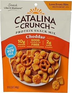 Catalina Crunch Protein Snack Mix with Cheese Crisps - 10g Protein, 1g Sugar per Serving - Good Source of Fiber, Keto, Glu...