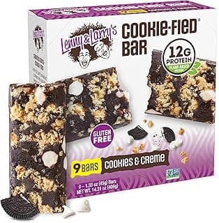 Lenny & Larry's Cookie-fied Protein Bar – Cookies & Creme Vegan Protein Bars 9x45g – Healthy Snacks with 12g Plant Protein...