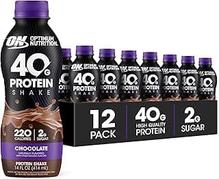 Sponsored Ad - Optimum Nutrition 40g Protein Shake, 40g of Protein, Naturally Flavored, Complete Protein Drink, Chocolate,...