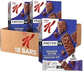 Special K Bar Protein Meal Bars, 12g Protein Snacks, Meal Replacement, Brownie Batter (3 Boxes)
