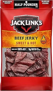 Sponsored Ad - Jack Link's Beef Jerky Half Pounder - Sweet & Hot - 100% Real Beef - Ready to Eat Real Meat Protein Snacks...
