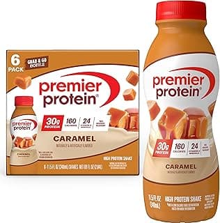 Premier Protein Shake, Caramel, 30g Protein, No Added Sugar, 24 Vitamins & Minerals to Support Immune Health, 11.5 fl oz, ...