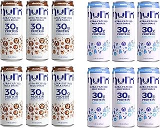 Nurri Ultra Filtered Protein Milk Shake Variety Pack, 30g Protein, 1g Sugar, 150 Calories, Grade A Lactose Free – 12 Read...