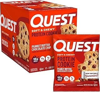 Quest Nutrition Peanut Butter Chocolate Chip High Protein Cookie, Keto Friendly, Low Carb, 24.5 Oz, 12 count (Pack of 1)