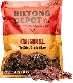 Sponsored Ad - Biltong Depot Lean Original Biltong Slices - 1lb (16oz) | Air-Dried Beef Jerky Snack | High Protein | Paleo...