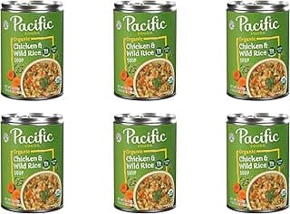 Pacific Foods Organic Chicken and Wild Rice Soup, 16.3 oz Can (Pack of 6)