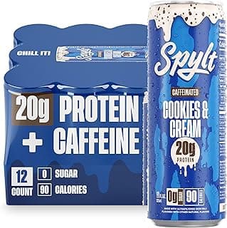 Sponsored Ad - Spylt High Protein Cookies & Cream Milk with 60mg Caffeine & 20g Protein - 90 Calories, Ready to Drink, Sug...