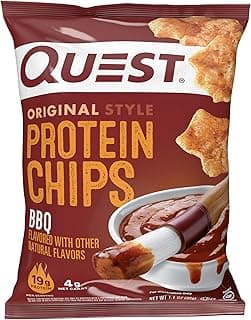 Quest barbecue protein chips listed by 180cal as a gluten free high protein snack under 180 calories