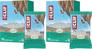 CLIF BAR - Energy Protein Bars - Cool Mint Chocolate with Caffeine - Made with Organic Oats - Energy Bars - Non-GMO -,10 C...