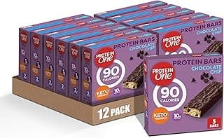 Protein One 90 Calorie Protein Bars, Chocolate Chip, Keto Friendly, 5 Ct, 4.8 oz (Pack of 12)