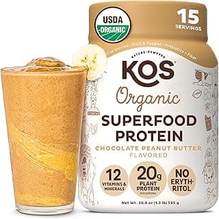 Sponsored Ad - KOS Organic Plant Based Protein Powder, Chocolate Peanut Butter - Delicious Vegan Protein Powder - Keto Fri...