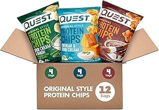 Quest protein chips variety pack listed by 180cal as a high protein snack variety pack under 180 calories