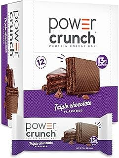 Sponsored Ad - Power Crunch Protein Wafer Bars, High Protein Snacks with Delicious Taste, Triple Chocolate, 1.4 Ounce (12 ...