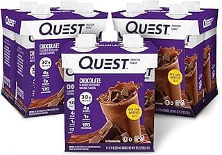 Quest Nutrition Ready To Drink Chocolate Protein Shake, 30g Protein, 4g Net Carbs, Gluten Free, Keto Friendly, 11 fl oz - ...