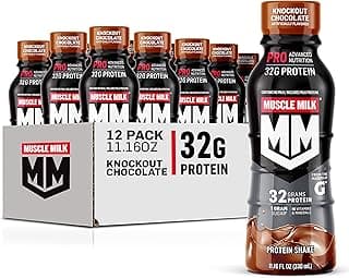 Muscle Milk Pro Series Protein Shake, Knockout Chocolate, 32g Protein, 11.16 Fl Oz (Pack of 12)