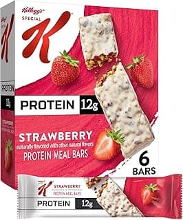 Special K Bar Protein Meal Bars, 12g Protein Snacks, Meal Replacement, Strawberry, 9.5oz Box (6 Count)