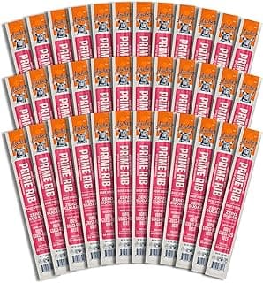 Archer Jerky Prime Rib Style Beef Jerky Sticks - Grass Fed Beef, Individually Wrapped, Protein Snack Packs Bulk, Gluten Fr...