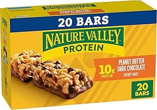 Nature Valley Protein Chewy Snack Bars, Peanut Butter Dark Chocolate, 20 Bars, 28.4 oz